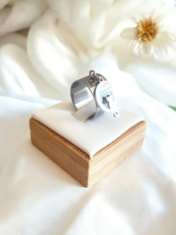 Bague Cathie argentée.-Meliefantaisies