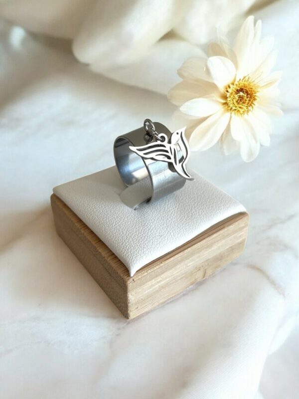 Bague Jena argentée.-Meliefantaisies