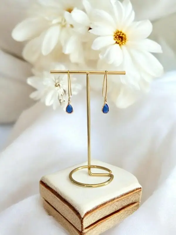 Boucles d'oreilles Lili bleu roi - Meliefantaisies