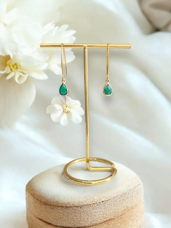 Boucles d'oreilles Lili Emeraude - Meliefantaisies