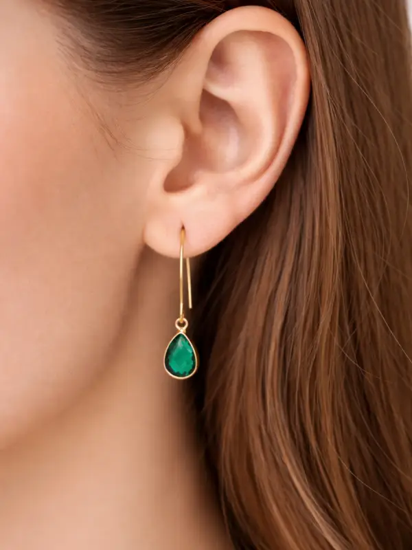 Boucles d'oreilles Lili Emeraude