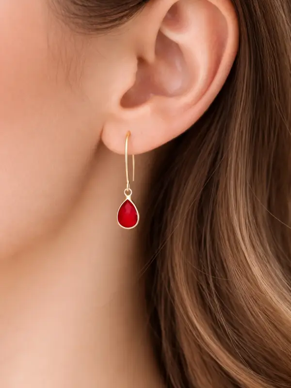 Boucles d'oreilles Lili Rouge