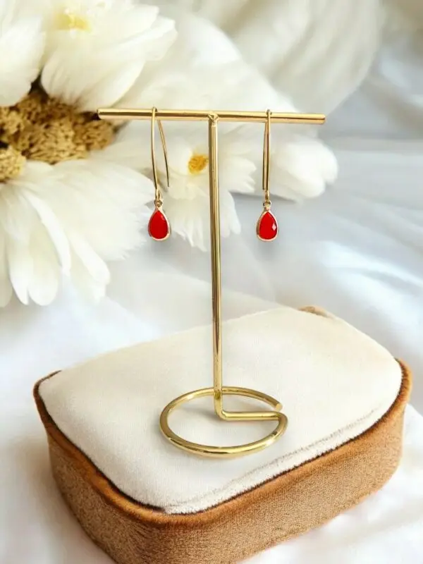 Boucles d'oreilles Lili rouge - Meliefantaisies