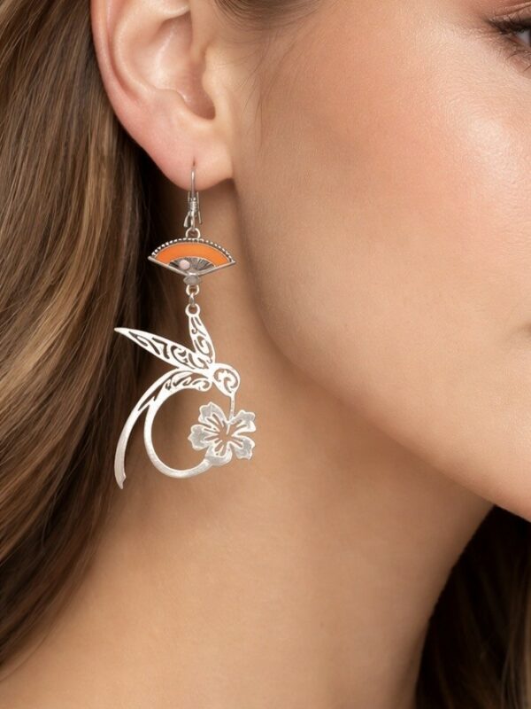 Boucles d'oreilles Colibri argentées