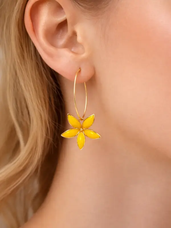 Créoles Alice jaune