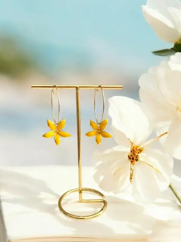 Créoles Alice jaune-Meliefantaisies