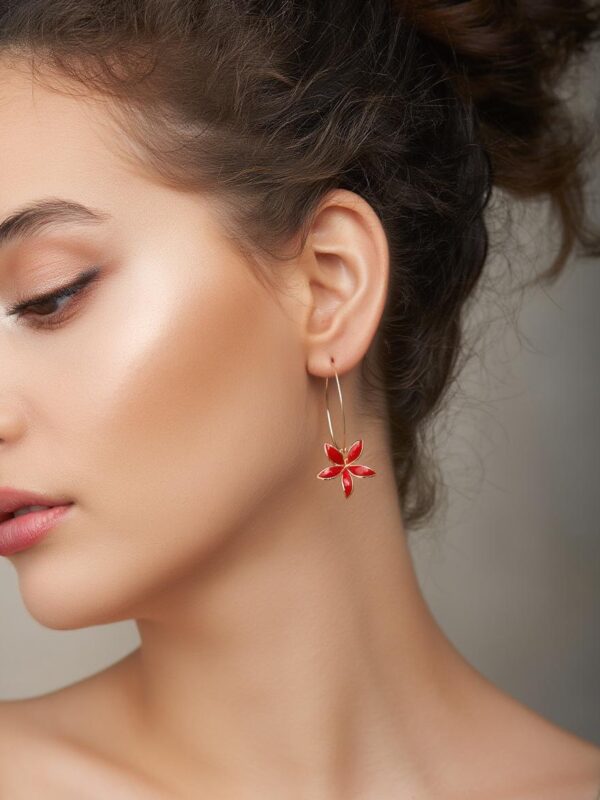 Créoles Alice rouge